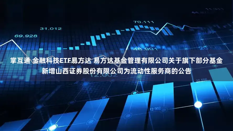 掌互通 金融科技ETF易方达 易方达基金管理有限公司关于旗下部分基金新增山西证券股份有限公司为流动性服务商的公告